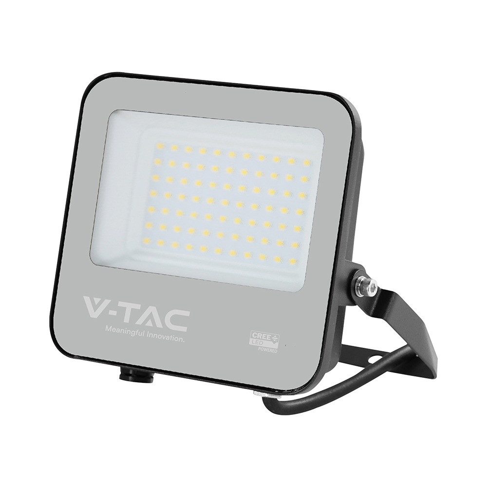 V-TAC LED Flutlichtstrahler, LED-Leuchtmittel fest verbaut, Kaltweiß, Tageslichtweiß, LED Außenstrahler Flutlicht Wandlampe verstellbar schwarz L 18,5 cm