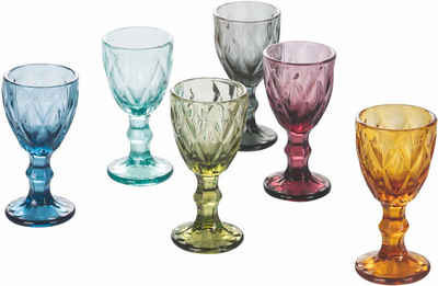 Villa d'Este Likörglas Prisma, Glas, Gläser-Set, 6-teilig, Inhalt 45 ml