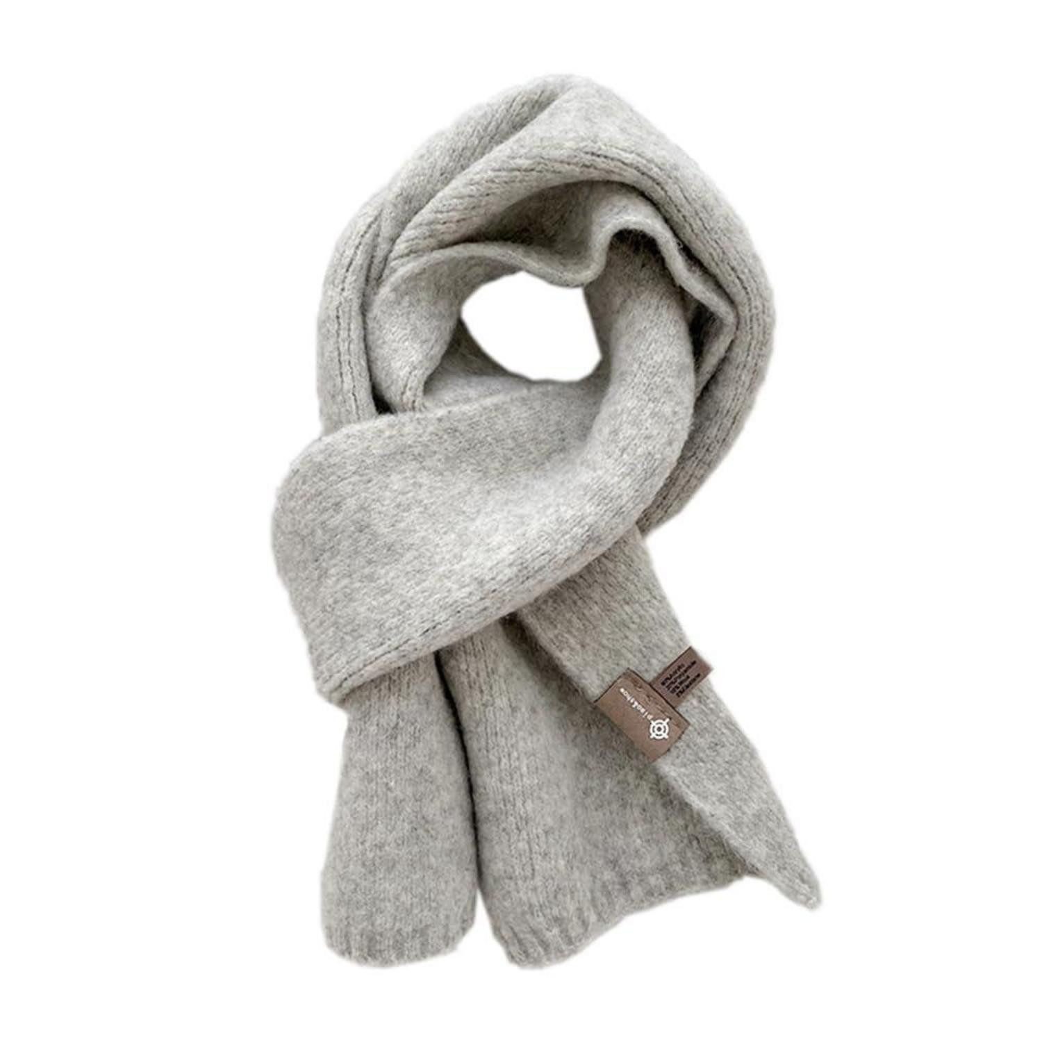 LuxusKollektion Strickschal Strickschal Damen Herren Grau Langschal Wolle, (1-St)