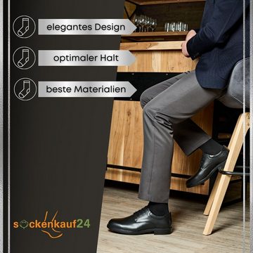 sockenkauf24 Komfortsocken 10 Paar Herren Socken "Premium" Business Socken ohne Gummibund & ohne Naht Baumwolle Komfortbund in edler Box