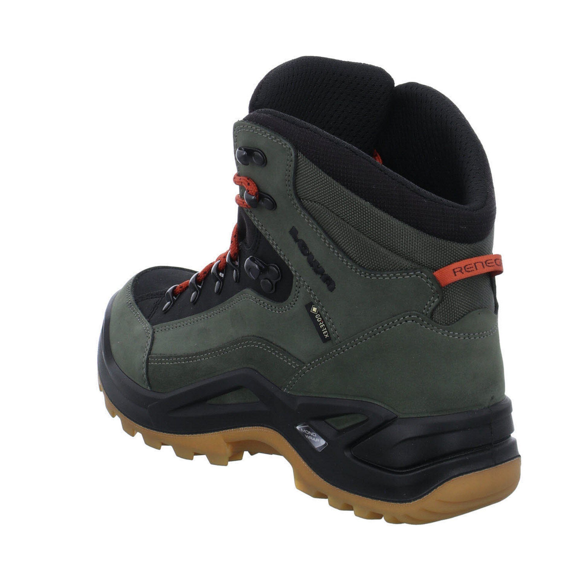 Lowa GTX Leder-/Textilkombination Schuhe Outdoor Mid Herren Outdoorschuh Renegade FOREST/ORANGE