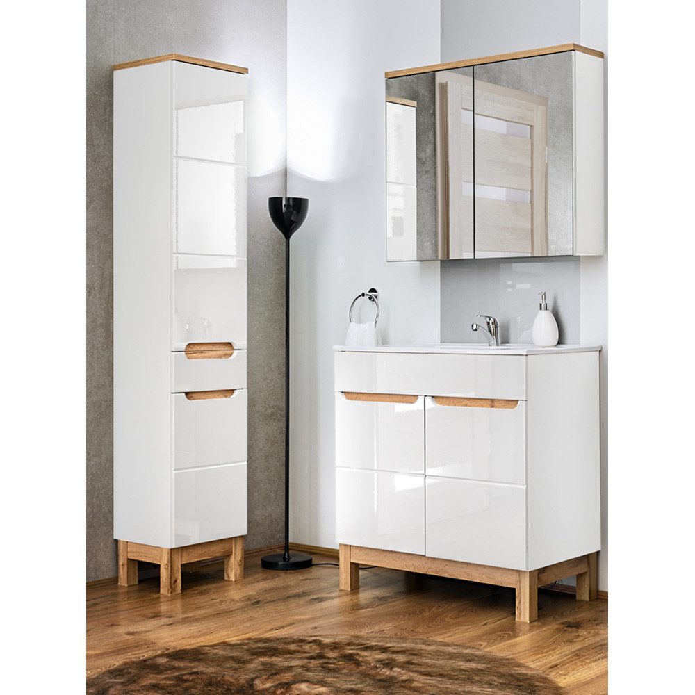 Lomadox Badmöbel-Set SOLNA-56, (Spar-Set, 4-St), weiß günstig online kaufen