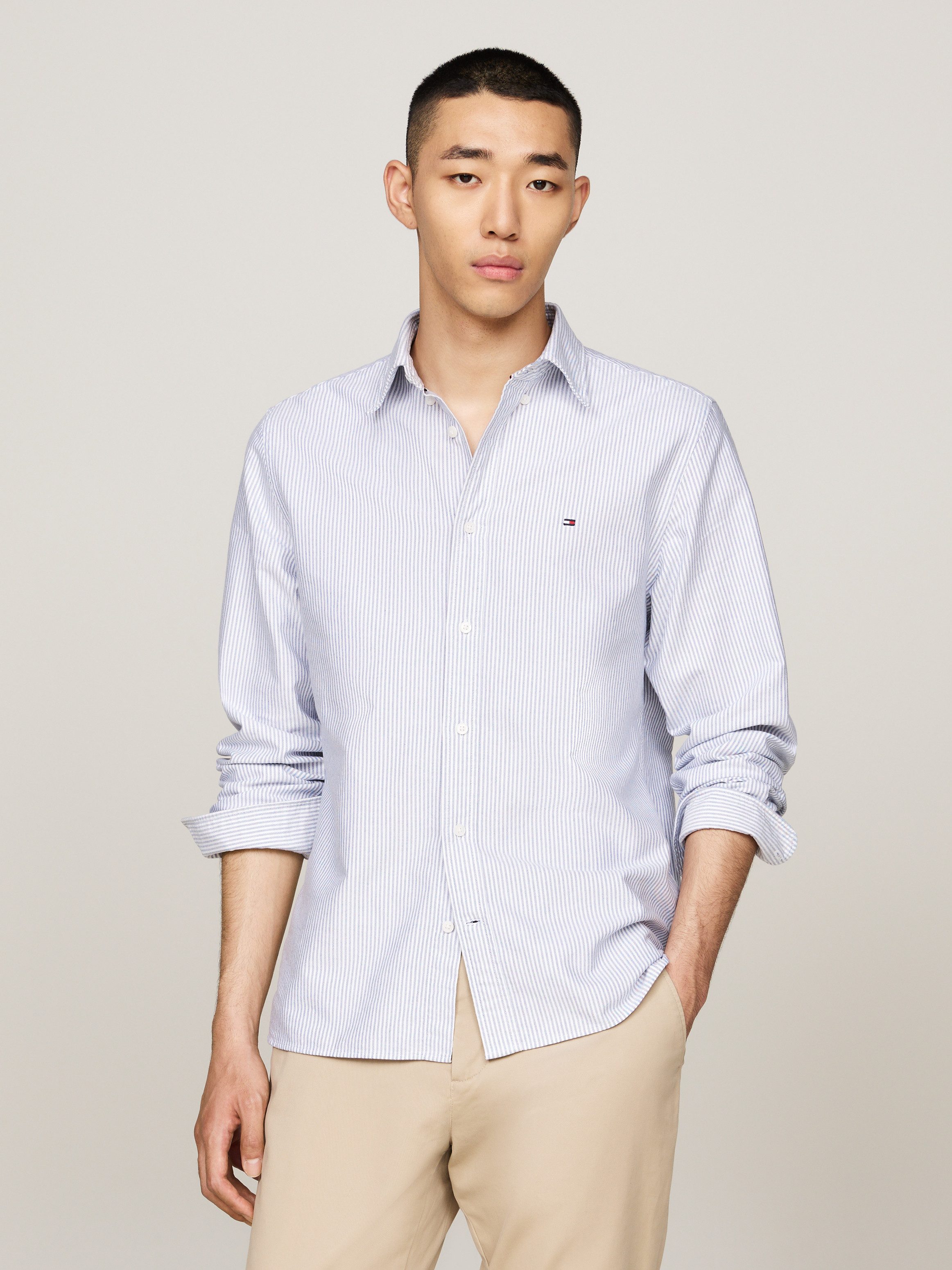 Tommy Hilfiger Langarmhemd HERITAGE OXFORD STRIPE günstig online kaufen