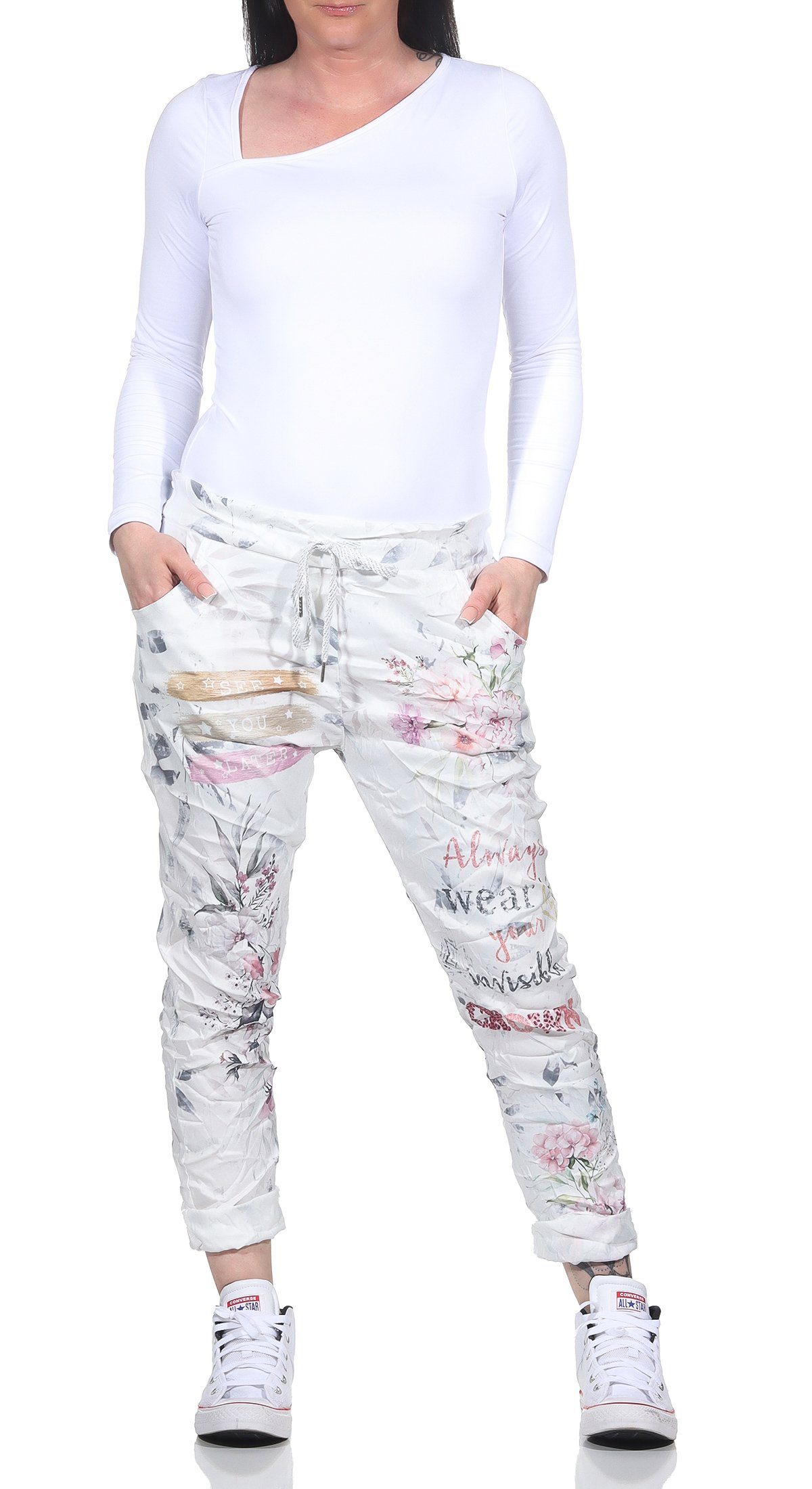 CLEO STYLE Schlupfhose Damen Sweathose 1289 Style 2 – Bild 2 von 5