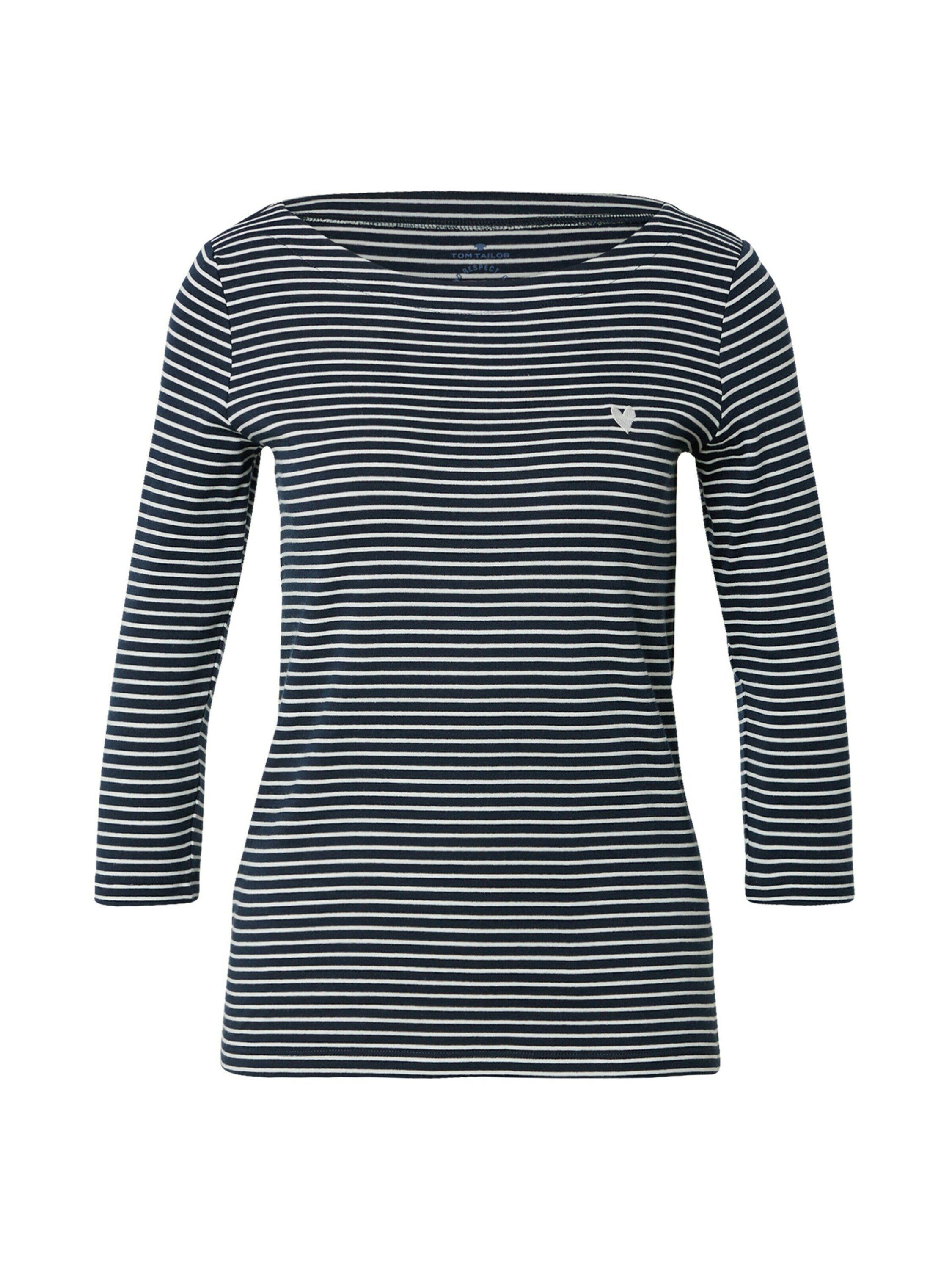 TOM TAILOR 3/4-Arm-Shirt (1-tlg) Stickerei