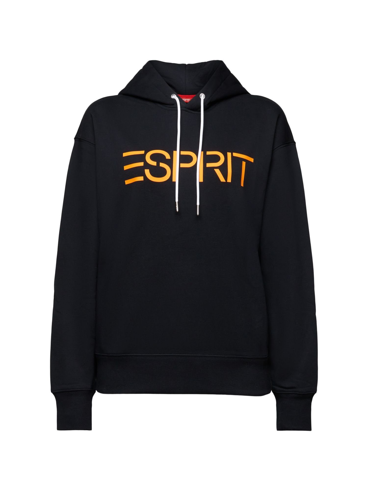 Esprit Sweatshirt Unisex Fleece-Hoodie mit Logo (1-tlg) BLACK