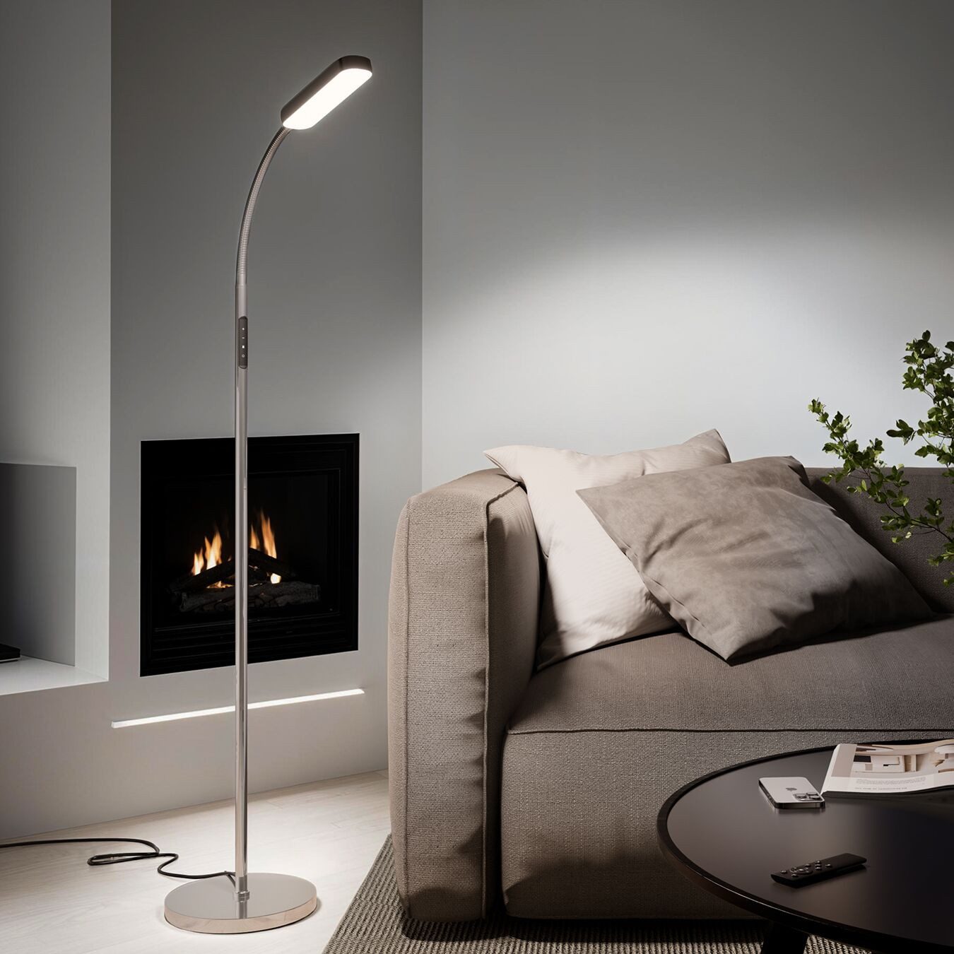 tectake Stehlampe Wohnzimmerlampe Prisma LED, 5 günstig online kaufen