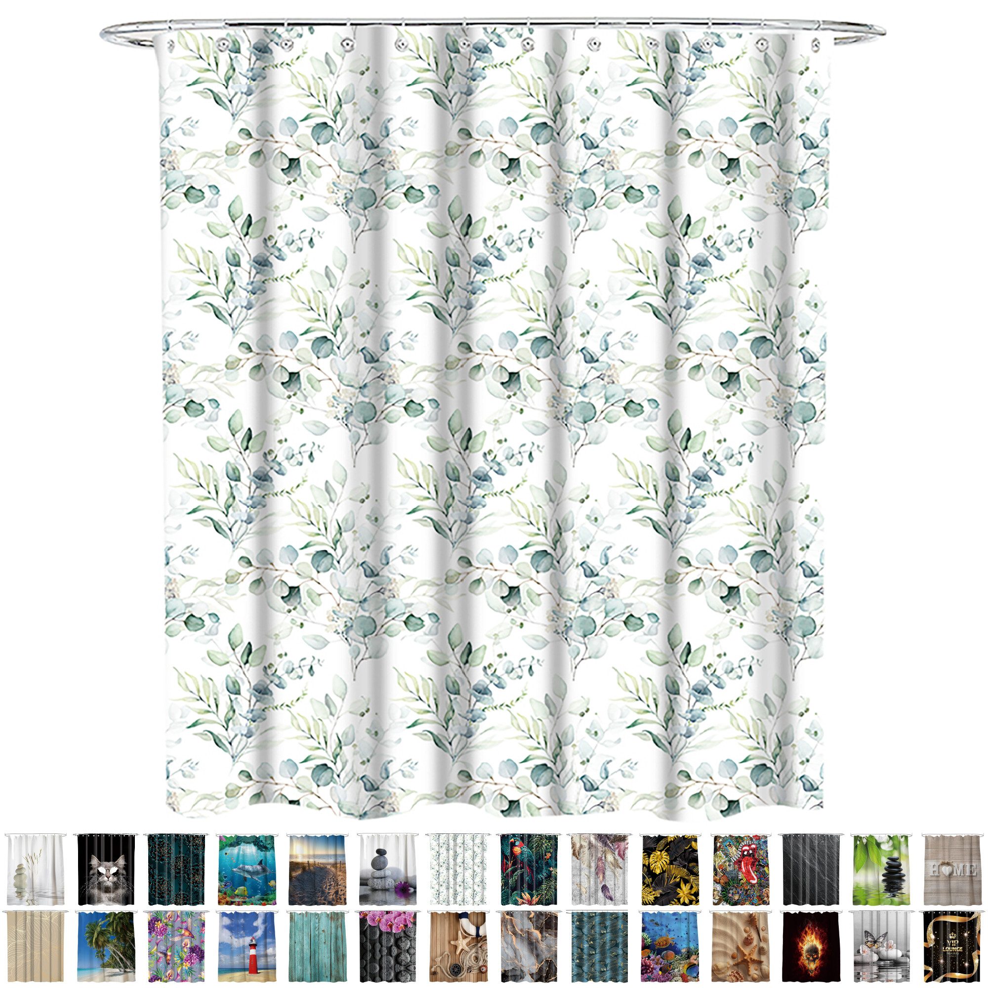 Sanilo Duschvorhang 180 x 200 cm, viele schöne Duschvorhänge zur Auswahl Breite 180 cm, 100% wasserdicht, Anti-Schimmel-Effekt, hochwertige Qualität
