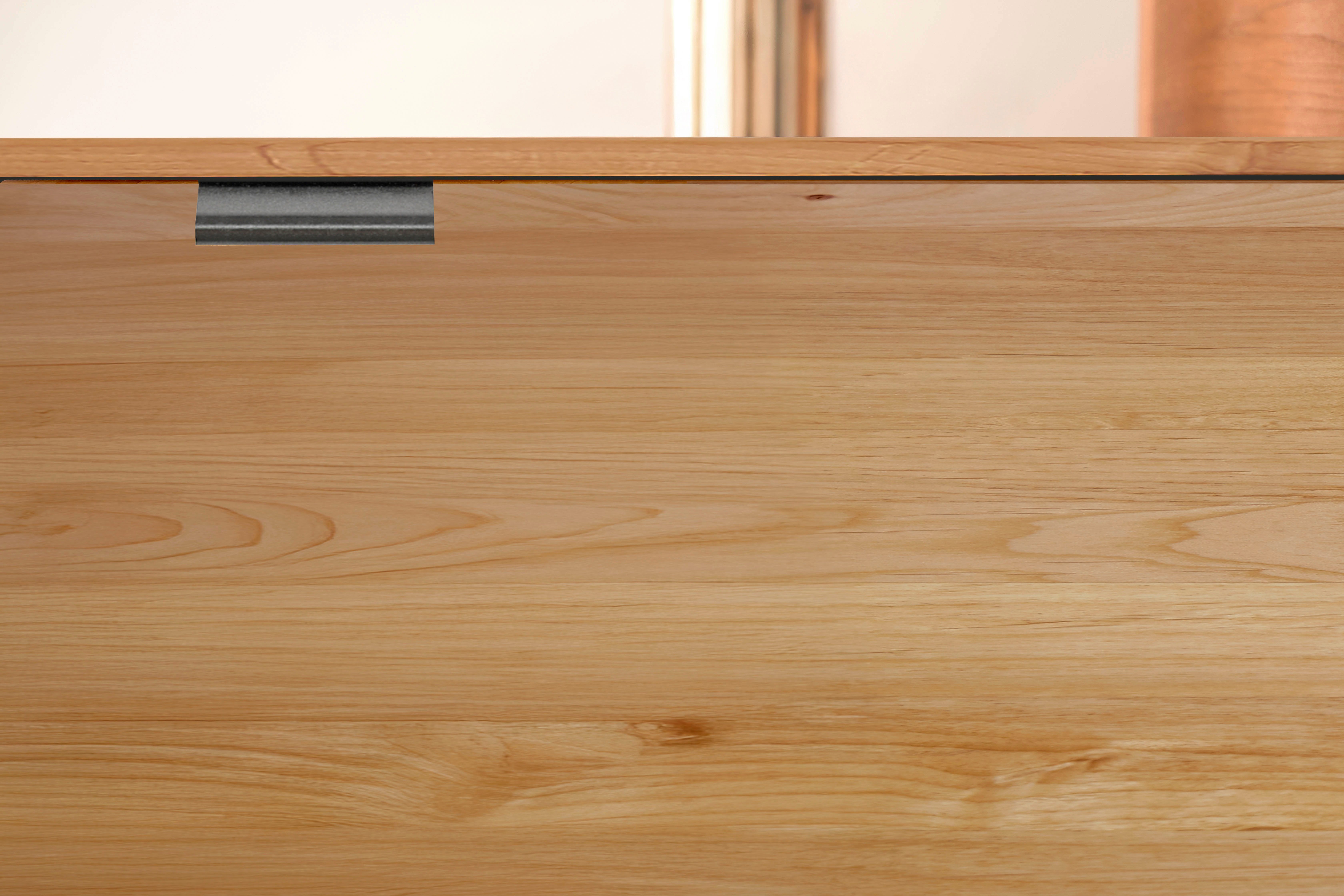 WIEMANN Schubkastenkommode Cardiff Sideboard, Wäscheschrank, teilmassiv Erle, mit Schubladen (Glas- oder Massivholzfront, verschiedene Breiten, MADE IN GERMANY), Schubkästen inklusive Selbsteinzug und Dämpfung