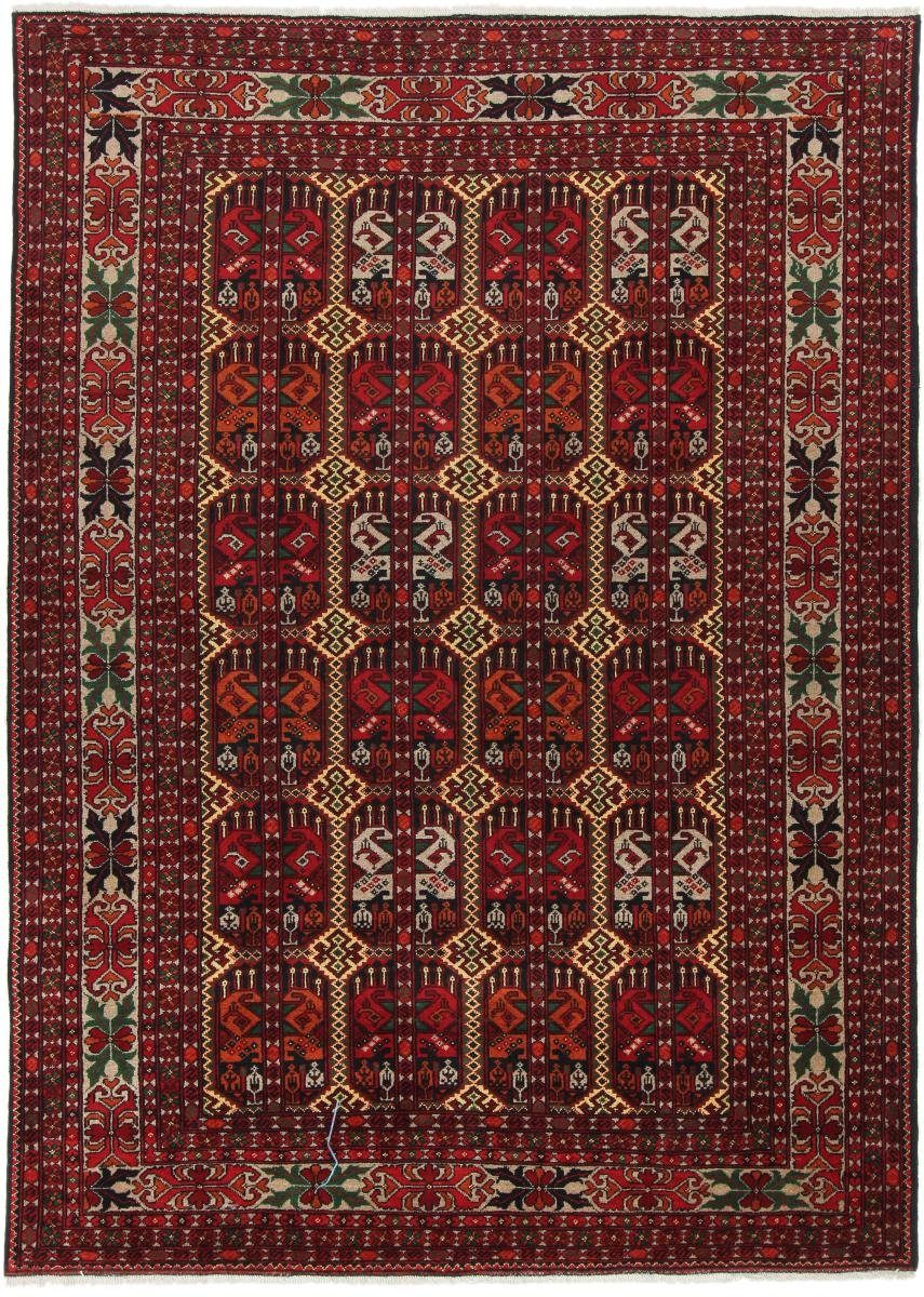 Orientteppich Afghan Mauri 148x204 Handgeknüpfter Orientteppich, Nain Trading, rechteckig, Höhe: 6 mm