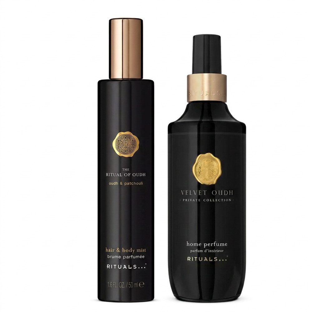 Rituals Gesichts- und Körperspray Rituals Oudh Hair Body Mist und Velvet Oudh Home Duo, Luxuriöse Oudh Duftkombination für Körper und Zuhause