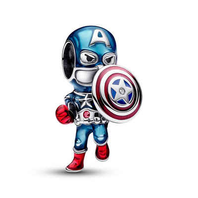 Pandora Charm-Einhänger Marvel The Avengers Captain America Charm von PANDORA, 925er Silber