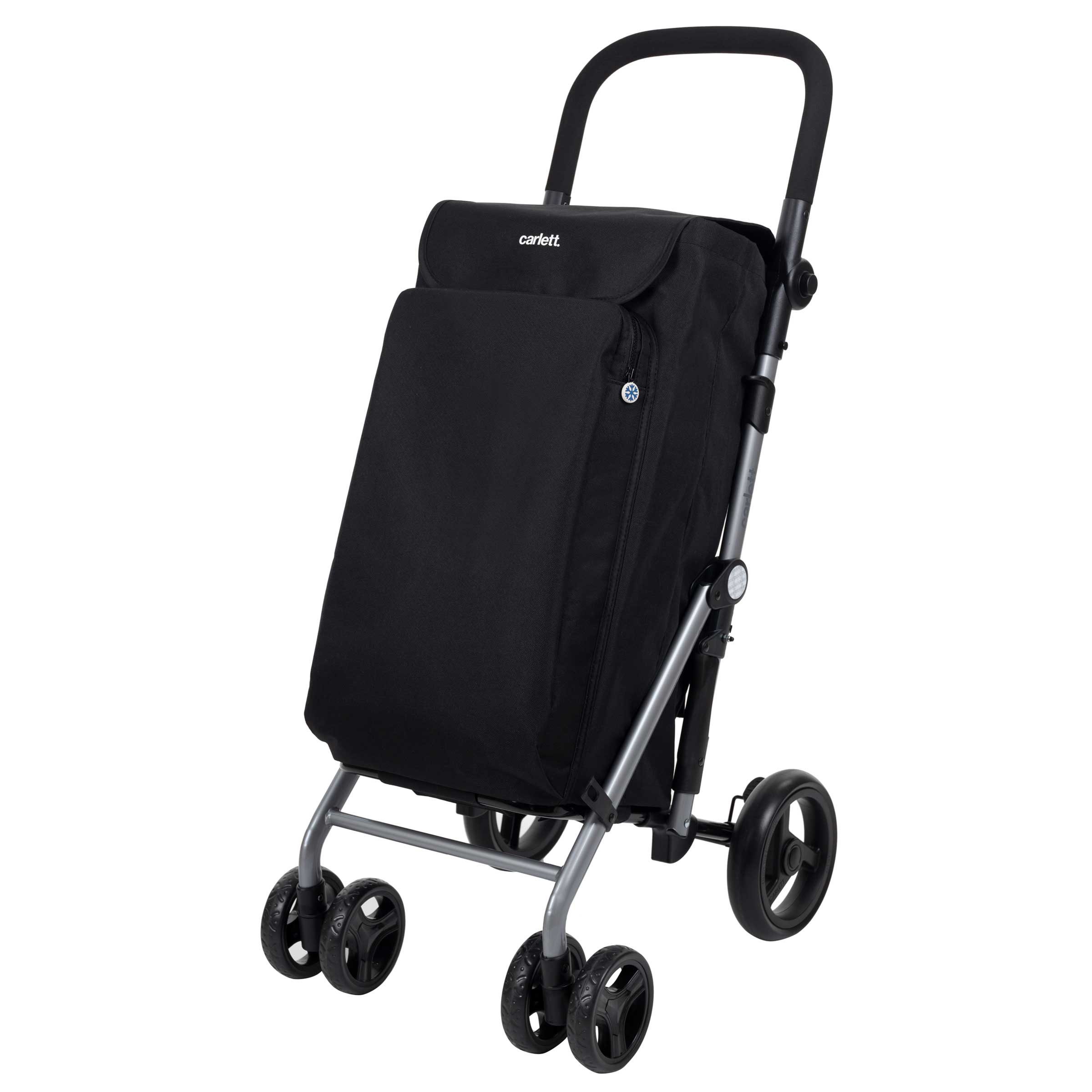 Carlett Einkaufstrolley Carlett Lett435 Classic Einkaufstrolley Schwarz 53 L bis 25 kg