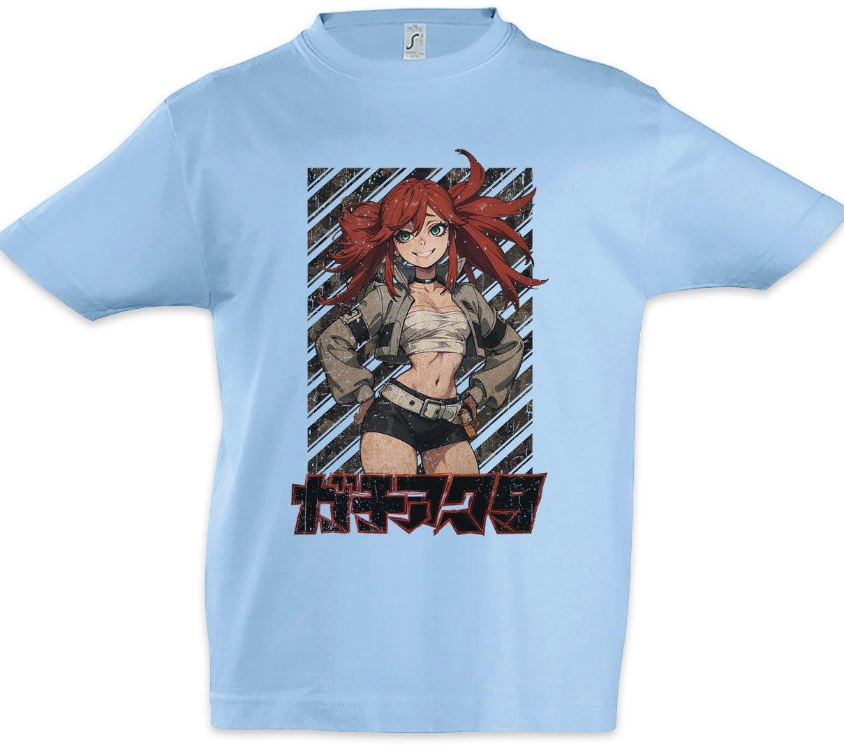 Urban Backwoods Print-Shirt Riyo Reaper Kinder T-Shirt Zanka Manga Gachiakuta Movie Enjin Rudo (1-tlg) Surebrec Artstyle Aesthetic Dark