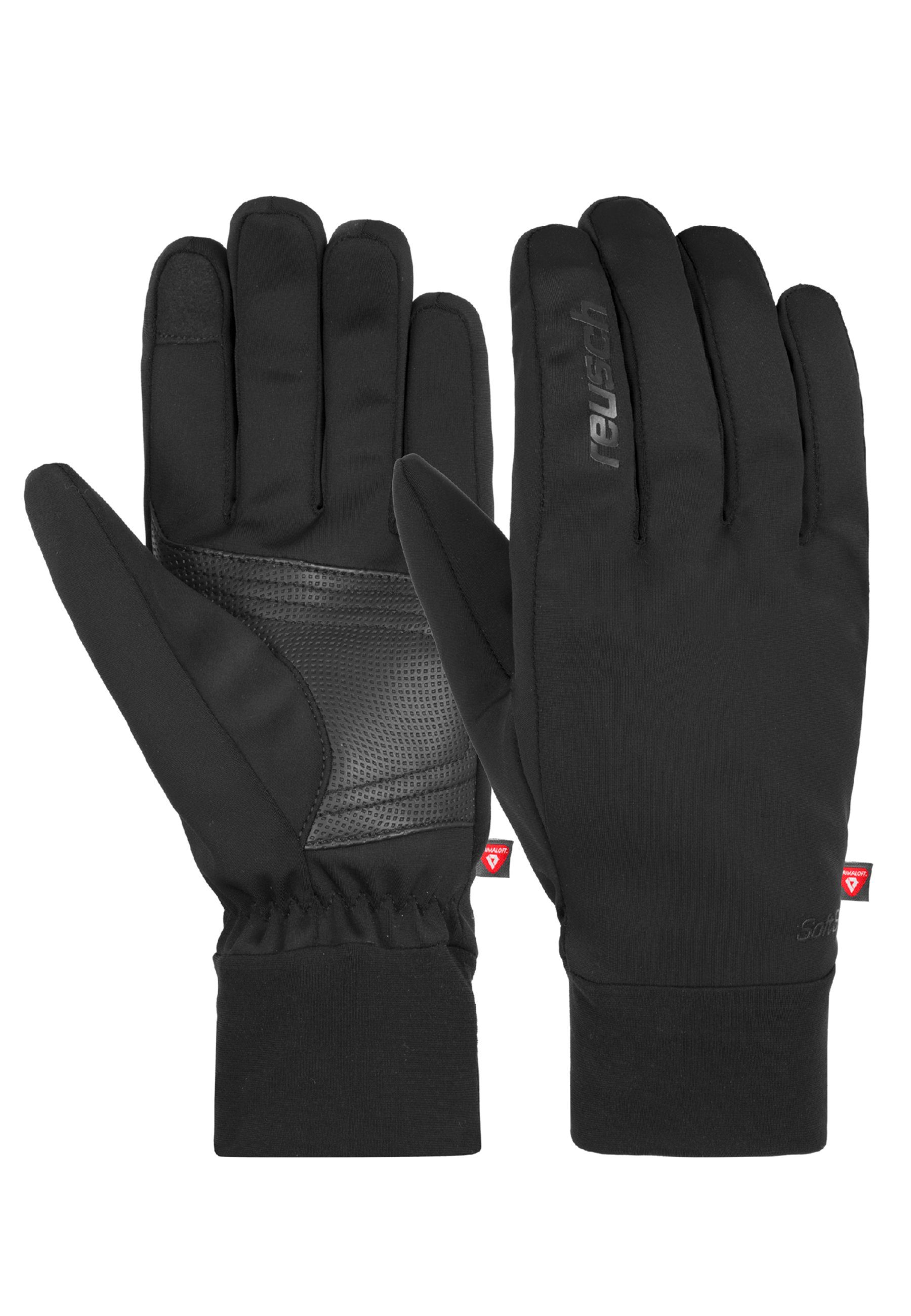 Reusch Skihandschuhe schwarz-schwarz Walk enganliegender TOUCHTEC Passform mit