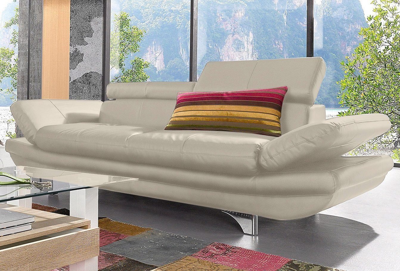 COTTA Polstergarnitur Enterprise, (Set), Set bestehend aus: 2-Sitzer mit Kopfteilverstellung & Hocker