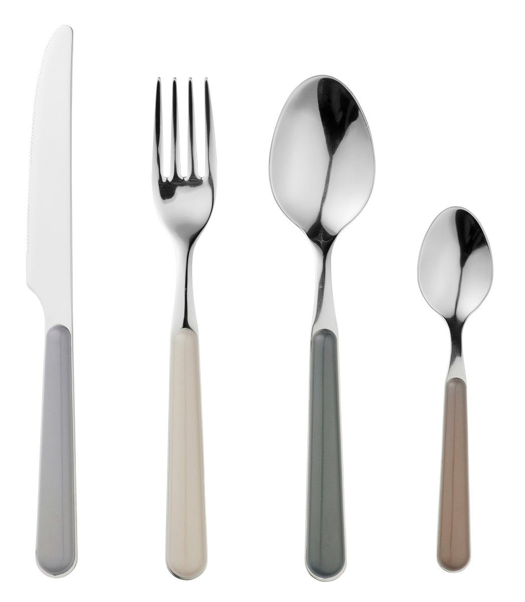 Broste Copenhagen Besteck-Set Marstal Besteck grey tones 8tlg, rostfreier Stahl / Plastik, Marstal Besteck