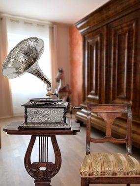 Aubaho Dekoobjekt Grammophon Gramophone Dekoration Trichter Grammofon Messing Antik-Stil