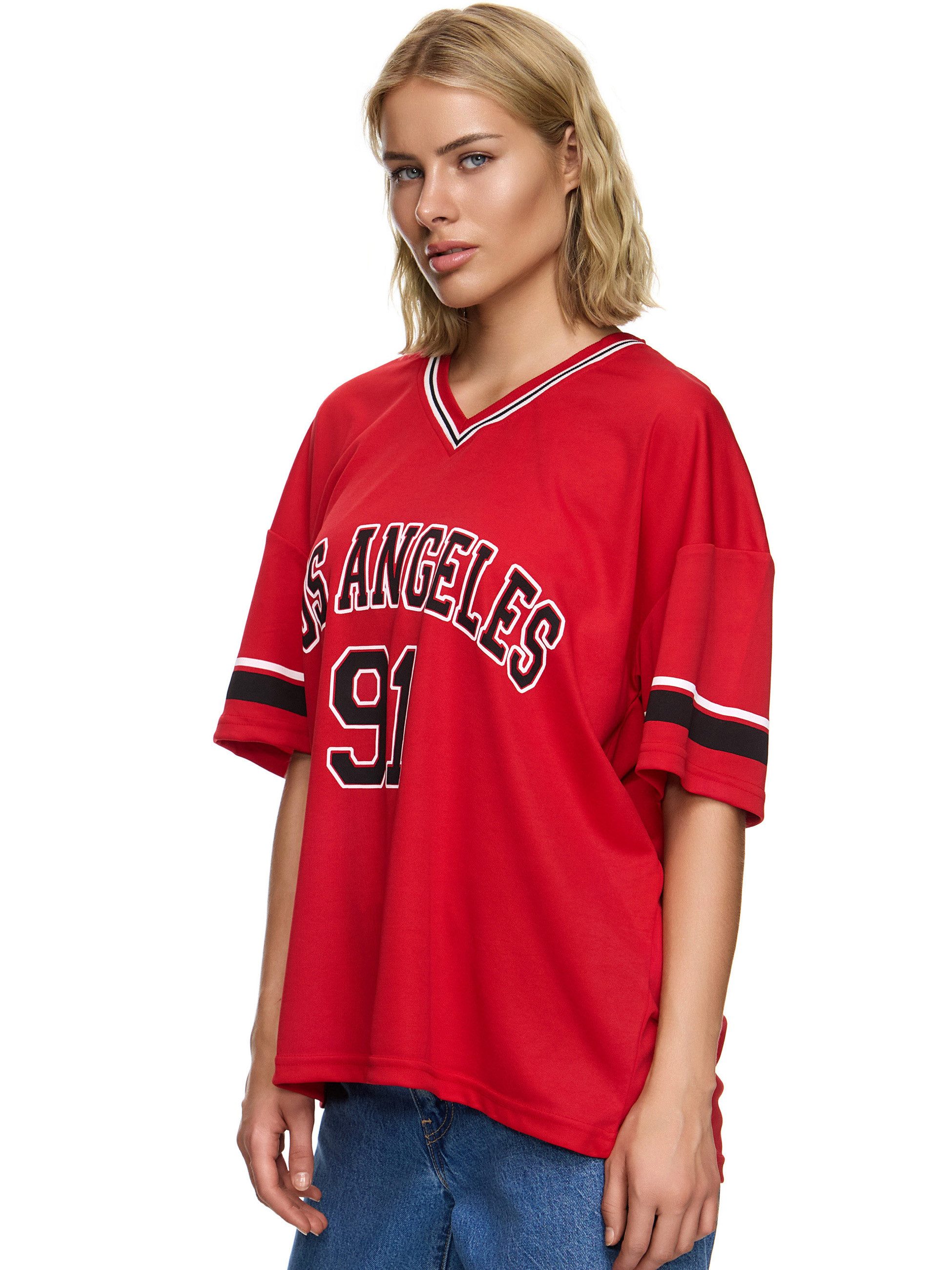 Worldclassca T-Shirt Worldclassca Oversized LA 91 Los Angeles Print T-Shirt günstig online kaufen