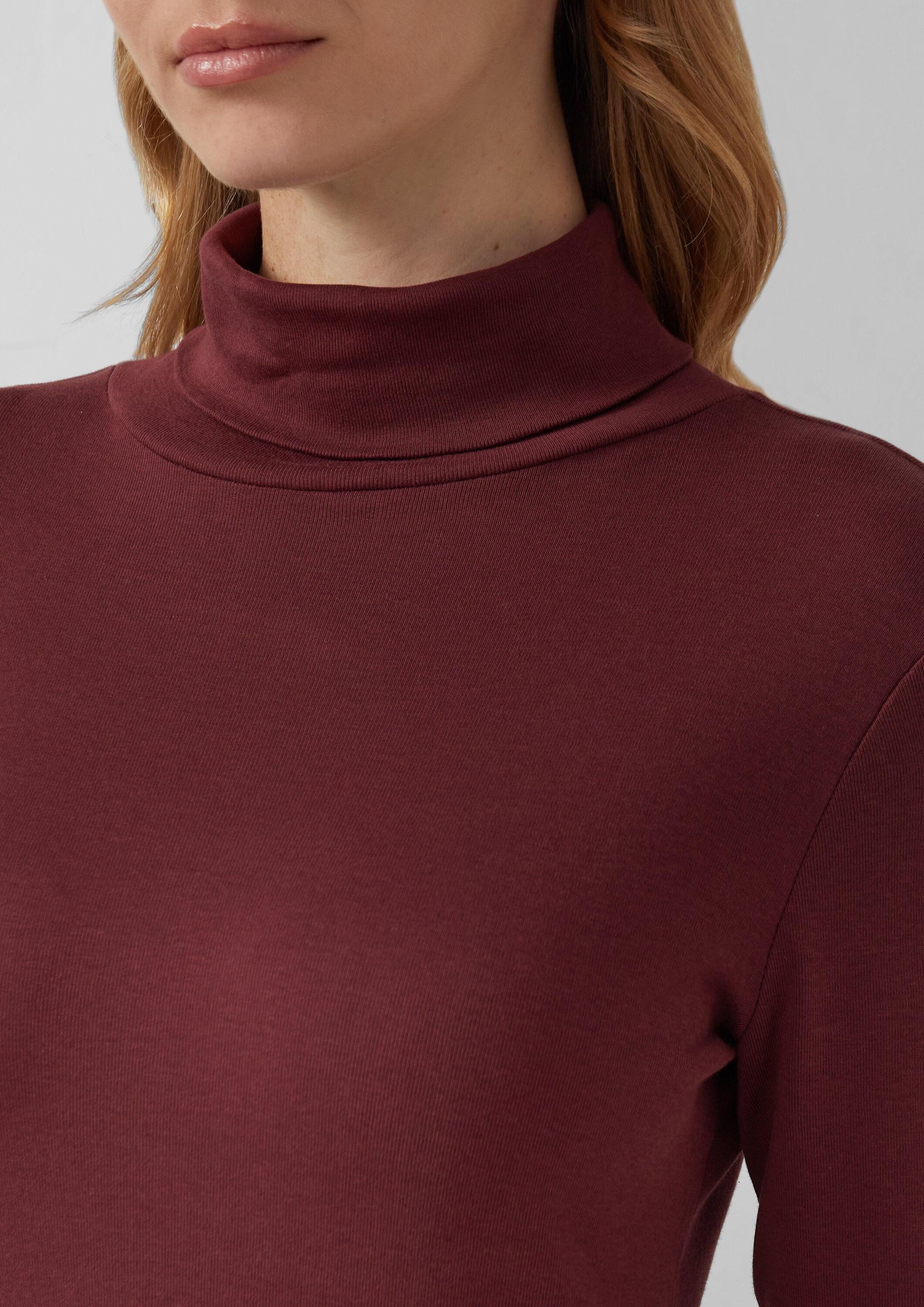 s.Oliver Langarmshirt T-Shirt Longsleeve im Slim Fit mit Rollkragen