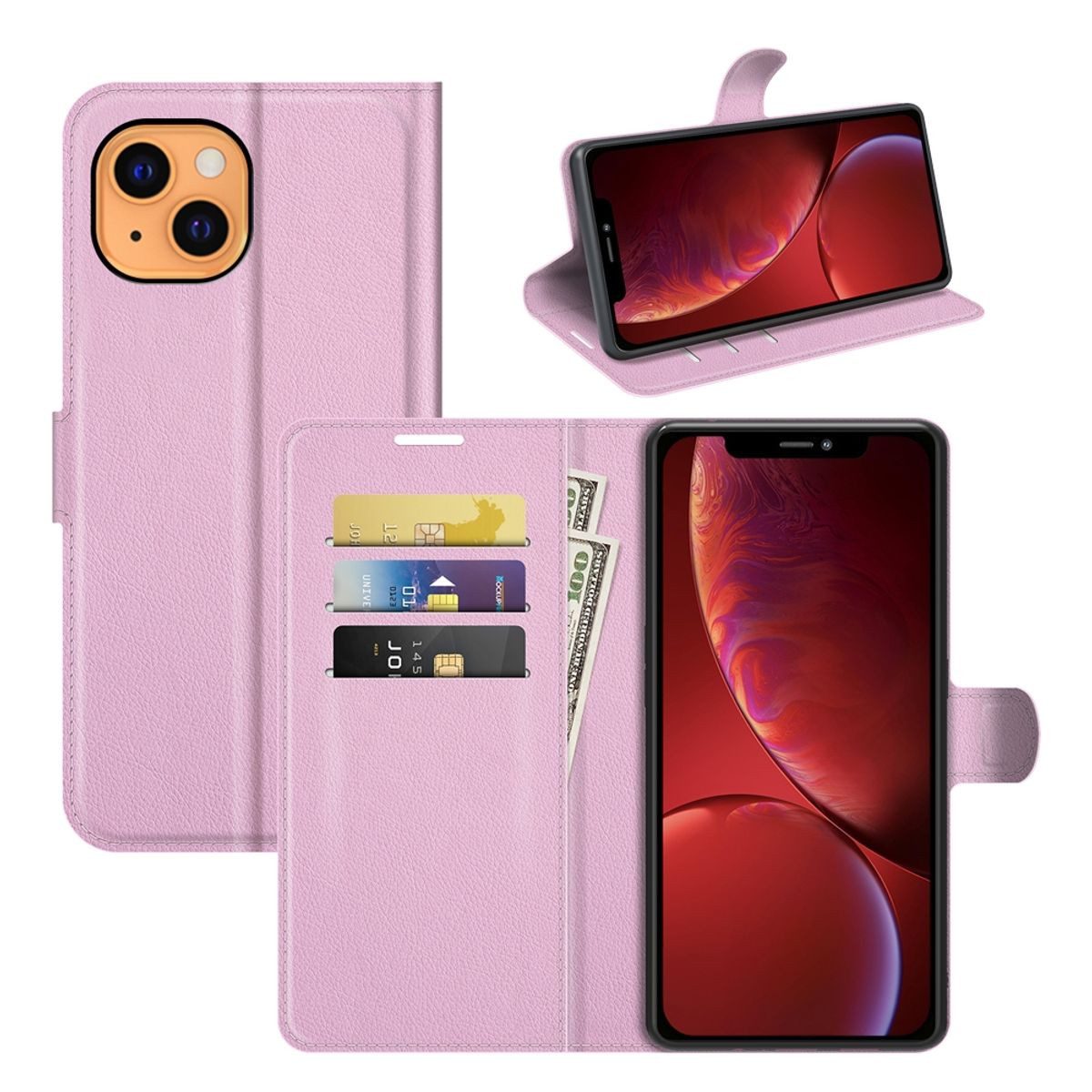 König Design Handyhülle Apple iPhone 13, Schutzhülle Schutztasche Case Cover Etuis Wallet Klapptasche Bookstyle