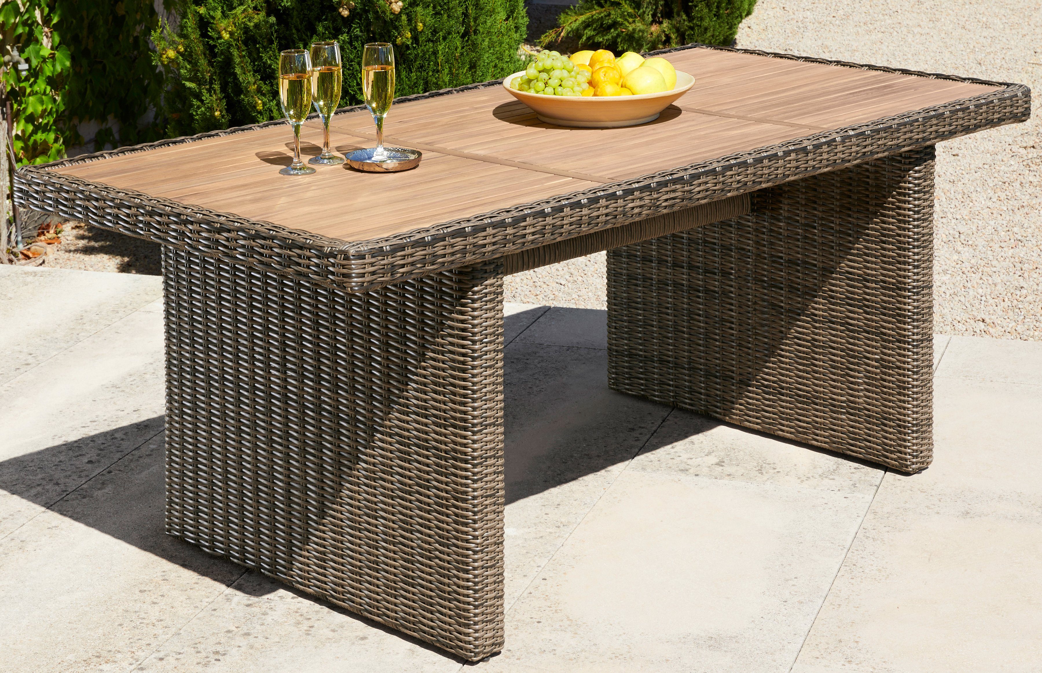 100% Gartentisch Tischplatte cm, aus Toskana, MERXX Hartholz FSC®-zertifiziertem 90x185