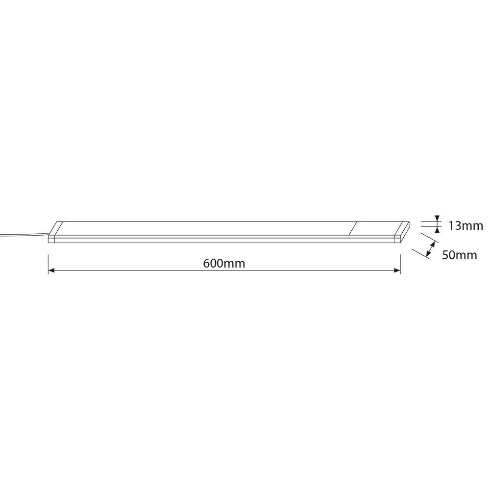 Unterbauleuchte Leiste Aufbauleuchte 60cm, LED 11W, warmweiß, LED Lichtleiste SEBSON 715lm,