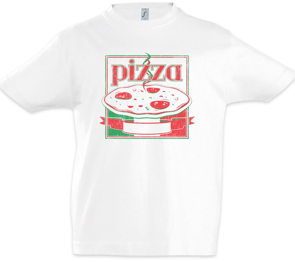 Print-Shirt Pizza Box III Kinder T-Shirt Italia Pizzabäcker Pizzeria Maker Fun