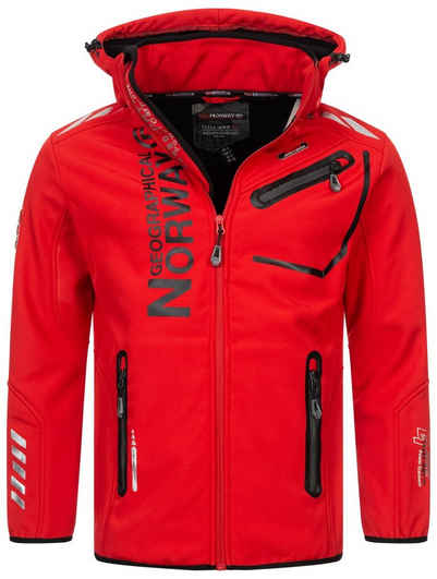 Geographical Norway Softshelljacke Kapuze abnehmbar Herren Frühlings Jacke Softshell Jacke Outdoor Regen Übergangs Jacke