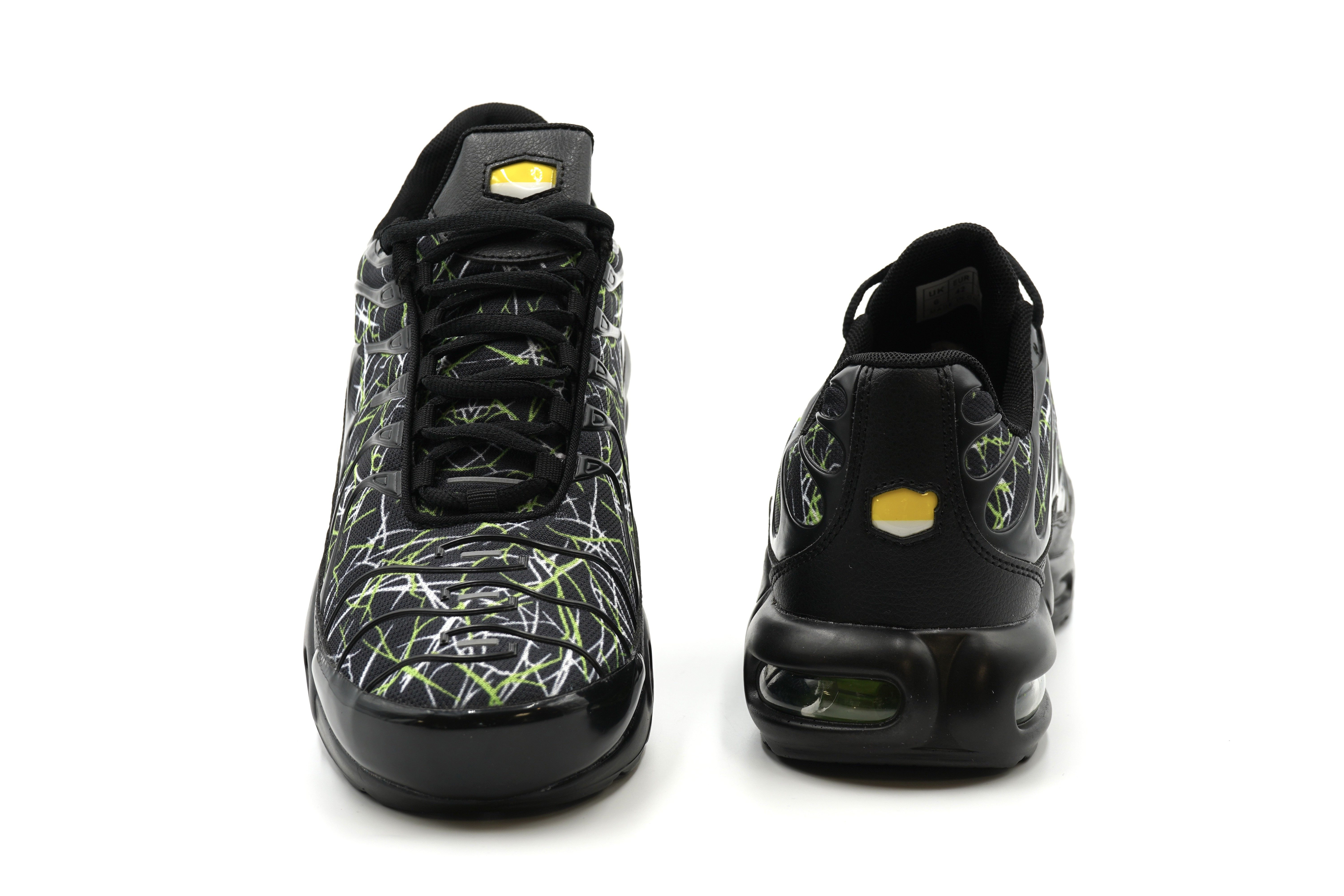 Sonderpostendiscount Herrensneaker K53 Black/White/Green mit Luftpolster Sneaker gedämpfte Sohle