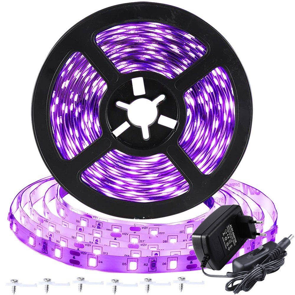 Rosnek LED-Streifen LED-UV-Schwarzlicht-Streifen, 5M/12M,Flexible, Party Cl günstig online kaufen