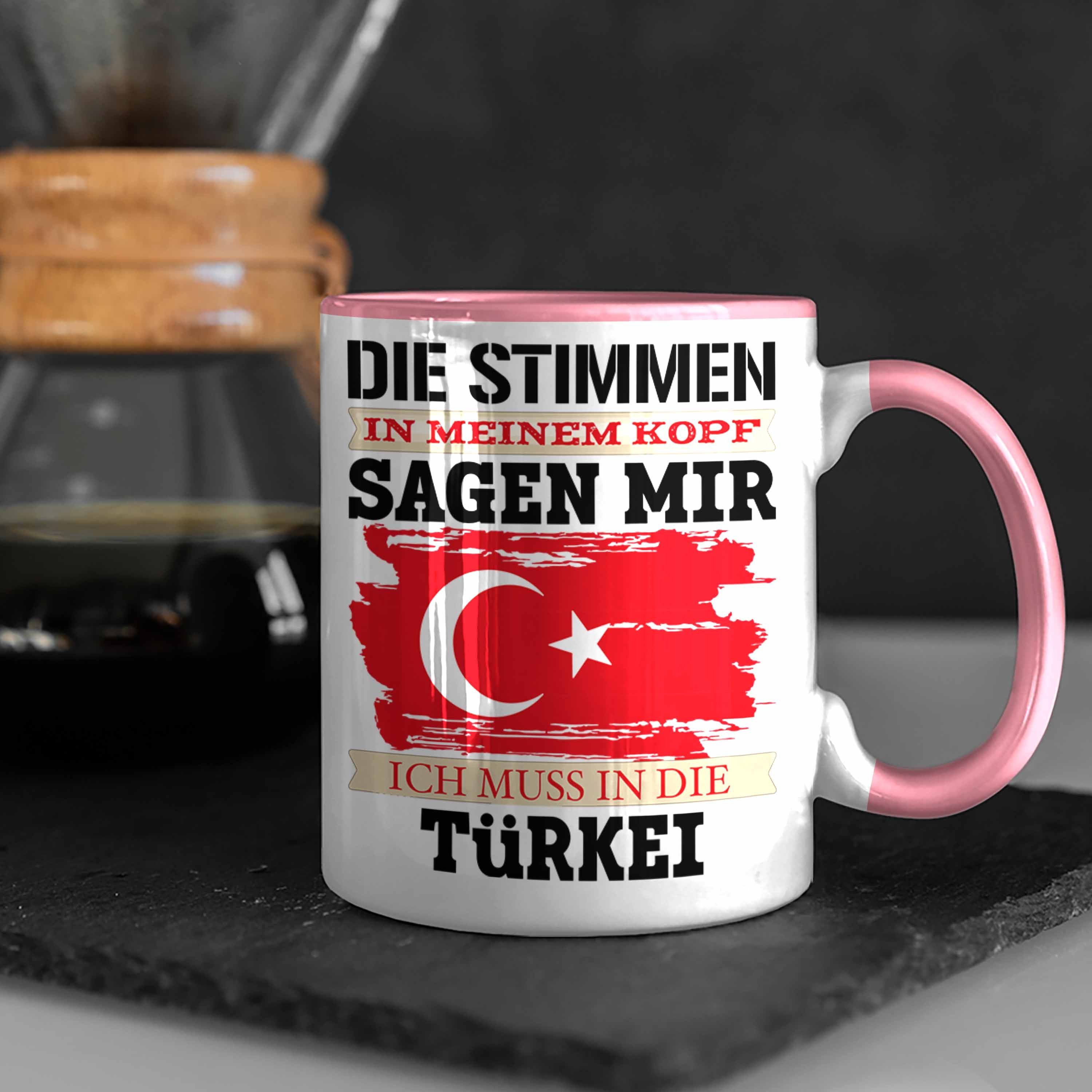 Türken Rosa Geschenk Urlaub Türkei Tasse Trendation - Land Tasse Trendation für