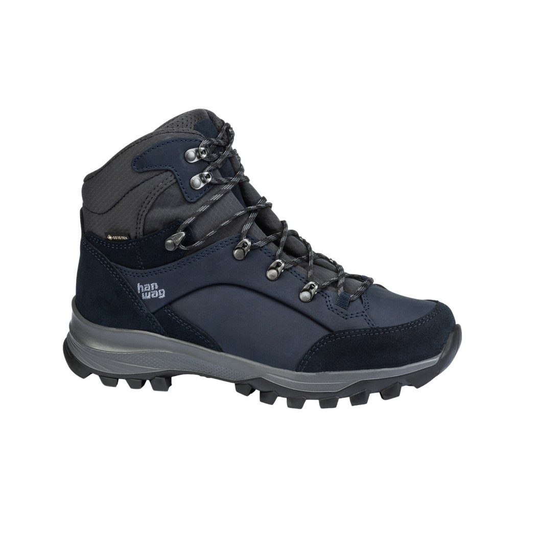 Hanwag Banks Lady GTX (Nubukleder, wasserdicht) navyblau/asphaltgrau Damen Wanderschuh