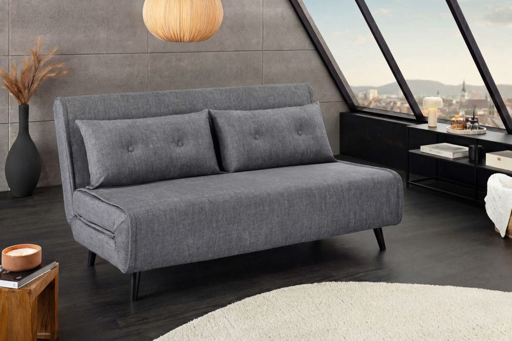riess-ambiente Relaxsessel SMART MULTIFUNCTION 140cm grau - Samt, Bettfunktion, FSC-zertifiziert (Einzelartikel, 1-St), Ausziehbarer Schlafsessel - ideal für Arbeits-, Wohn- und Gästezimmer
