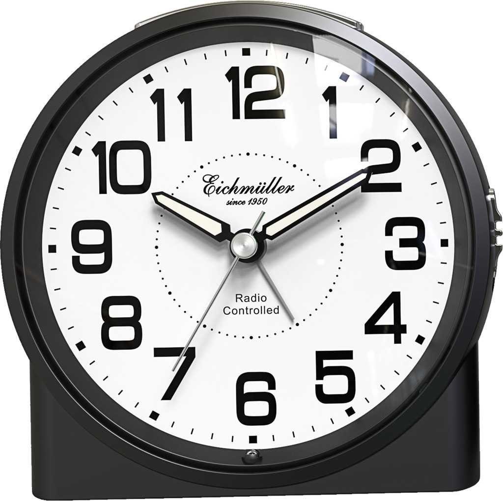 Eichmüller Funkwecker gut ablesbar sehr 9890-06 schwarz-weiss