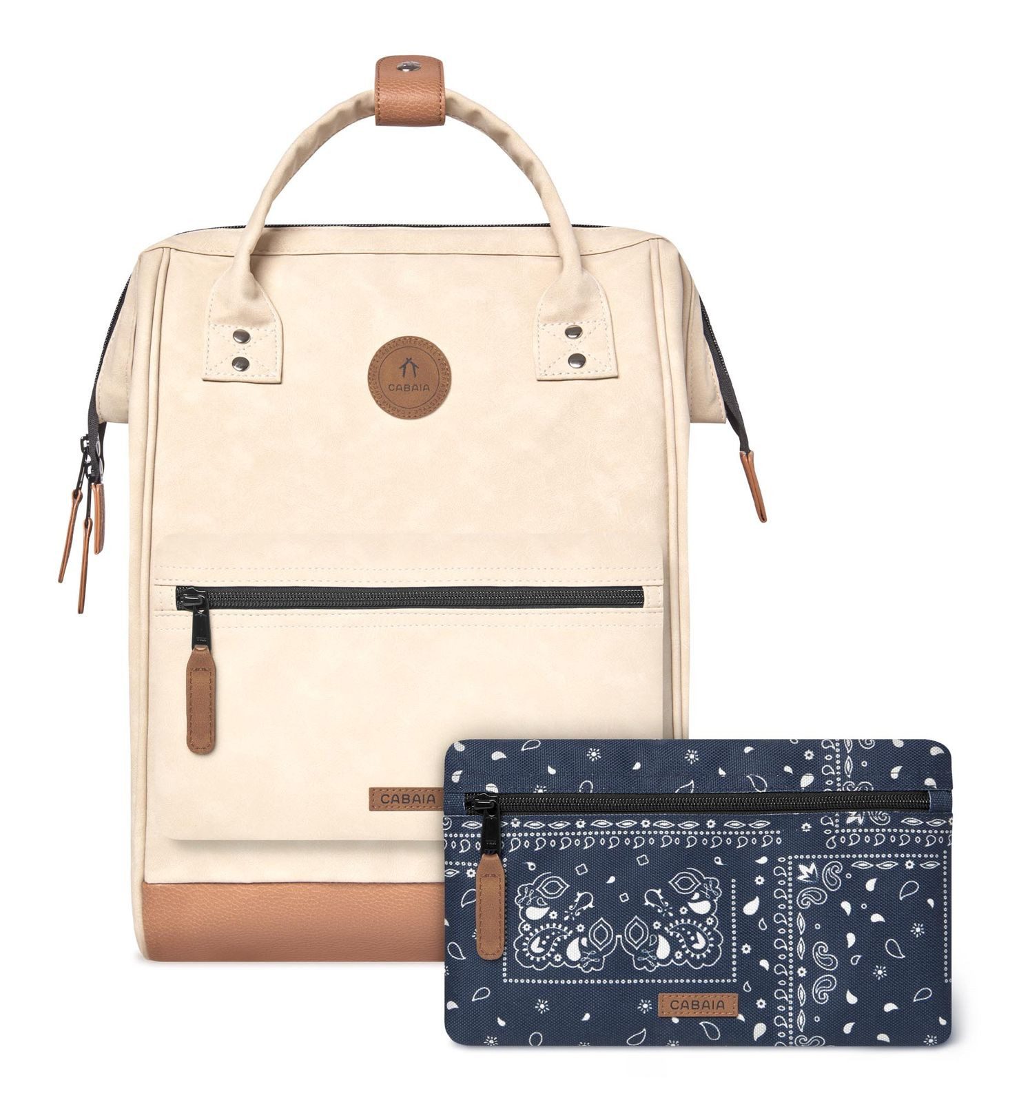 CABAIA Rucksack Vegan Nubuck Backpack (Set, 3-tlg) günstig online kaufen