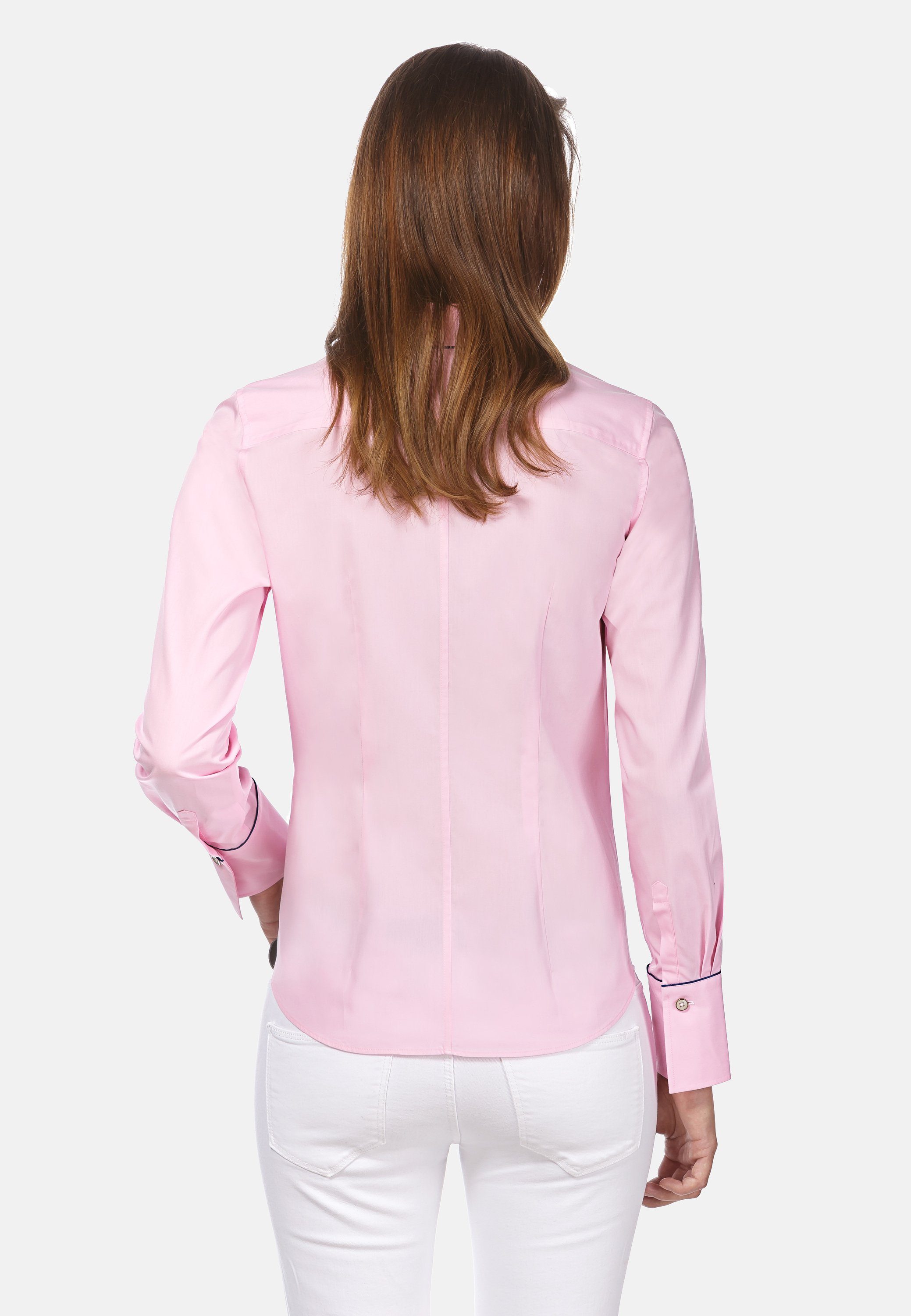 Boretti Bluse pink tailliert Vincenzo leicht Klassische