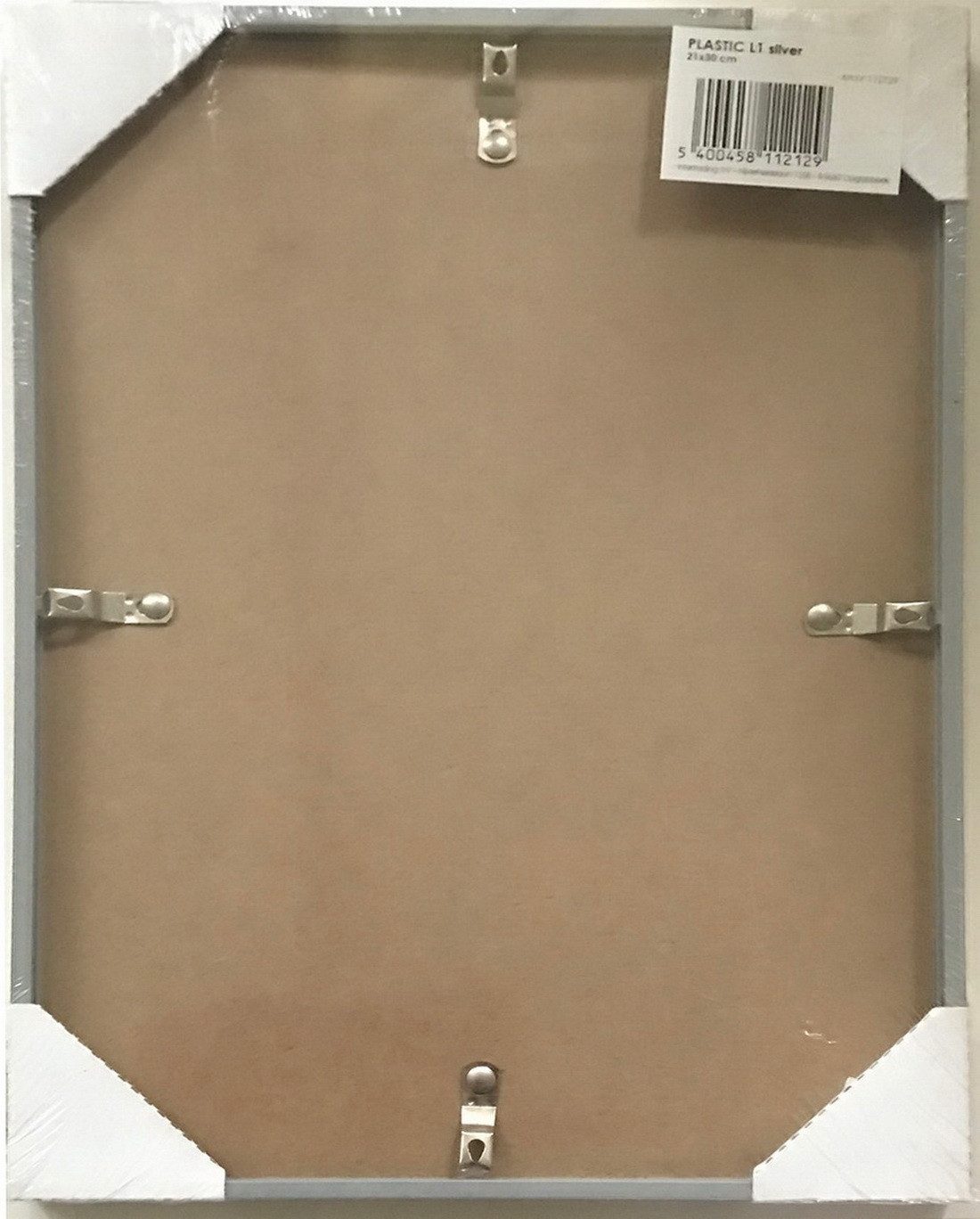 Oslo MasterLine Einzelrahmen Intertrading Bilderrahmen Echtglas Drehspannfeder Hoch- und Querformat, Kunststoff Format 21 x 29,7 DIN A4 Rahmenfarbe silbern Fotorahmen