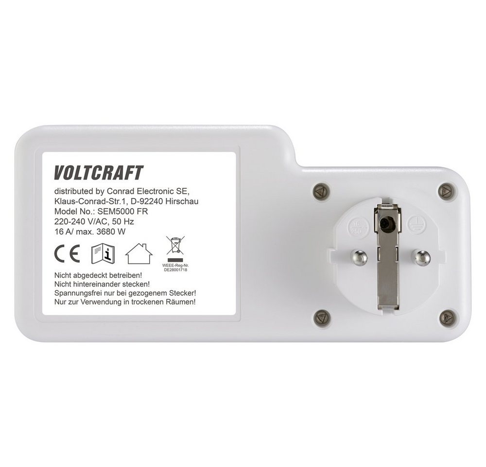 Thumbnail - VOLTCRAFT Energiekostenmessgerät VOLTCRAFT SEM5000 FR Energiekosten-Messgerät Kostenprognose, Alarmfunk, SEM5000 FR