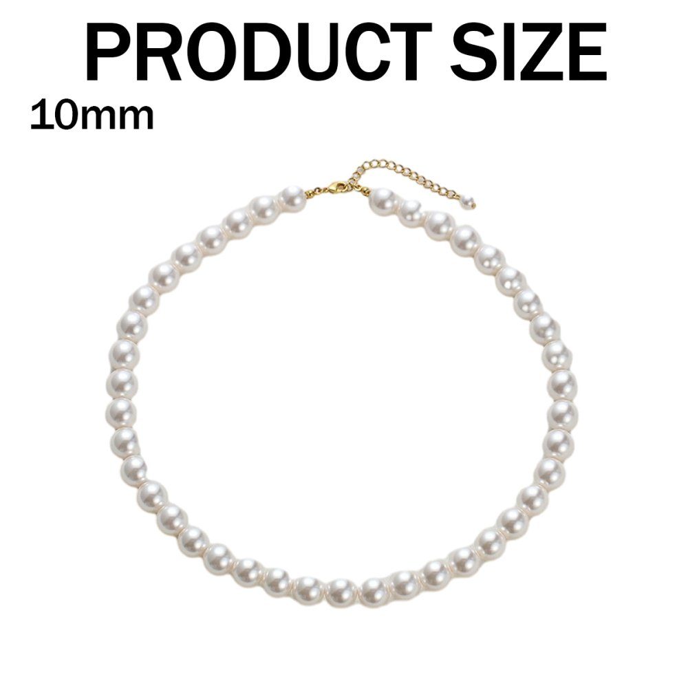 Hochzeit Braut Perlenkette Perlenkette 1 kurz Stück Damen Lubgitsr rund Imitationsperle (1-tlg)