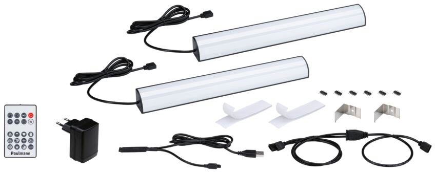 Paulmann LED-Streifen EntertainLED Lightbar Dynamic Rainbow RGB 30x30mm 2x1W 2x48lm, 2-flammig