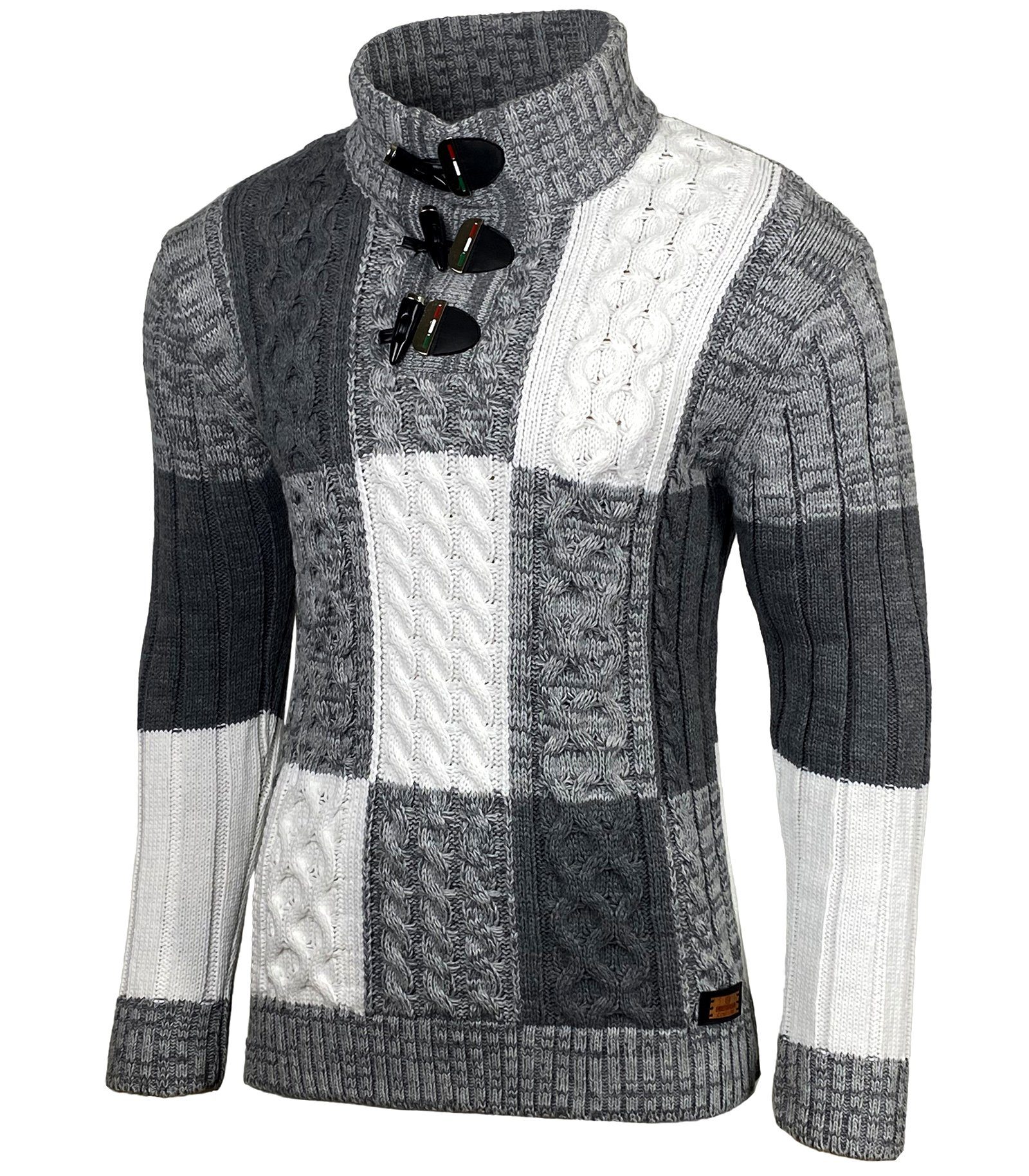 Baxboy Strickpullover Baxboy Herren Grobstrick Pullover günstig online kaufen