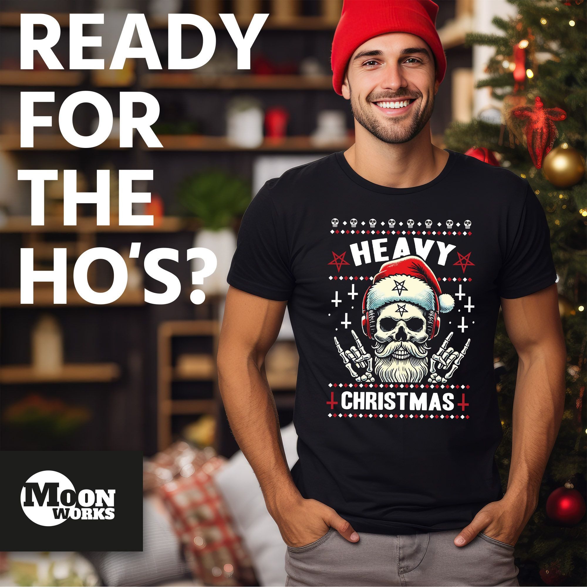 MoonWorks Print-Shirt Herren T-Shirt Weihnachten Heavy Christmas Spruch lus günstig online kaufen