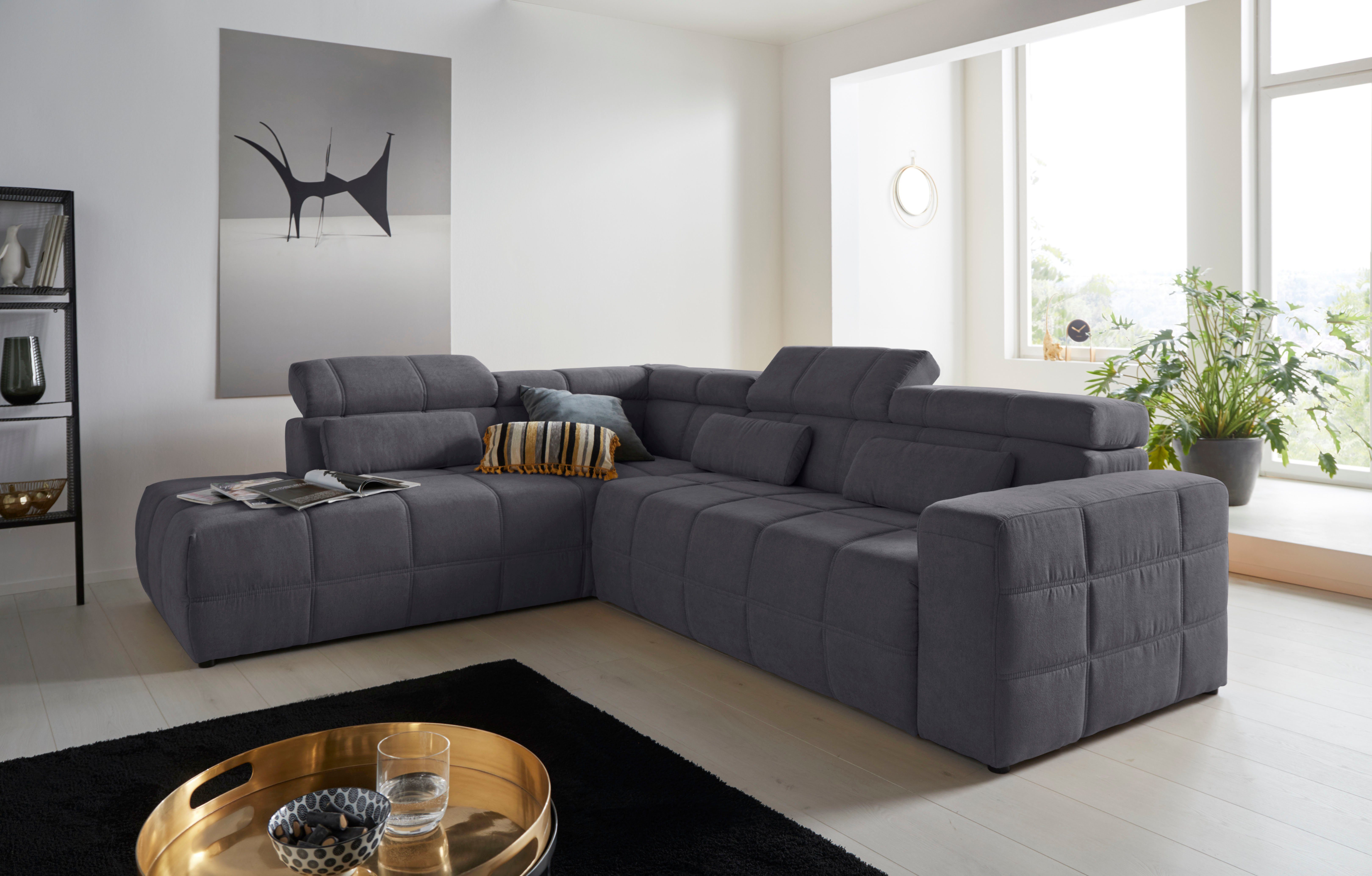 DOMO collection Ecksofa "Cunelli tolle Sitznähte als Designelement, fester günstig online kaufen