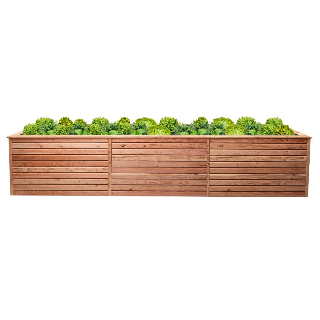 Mega-Holz Hochbeet Mega-Holz Hochbeet Rhombus XXL aus heimischer Lärchenholz, 346x80x73cm