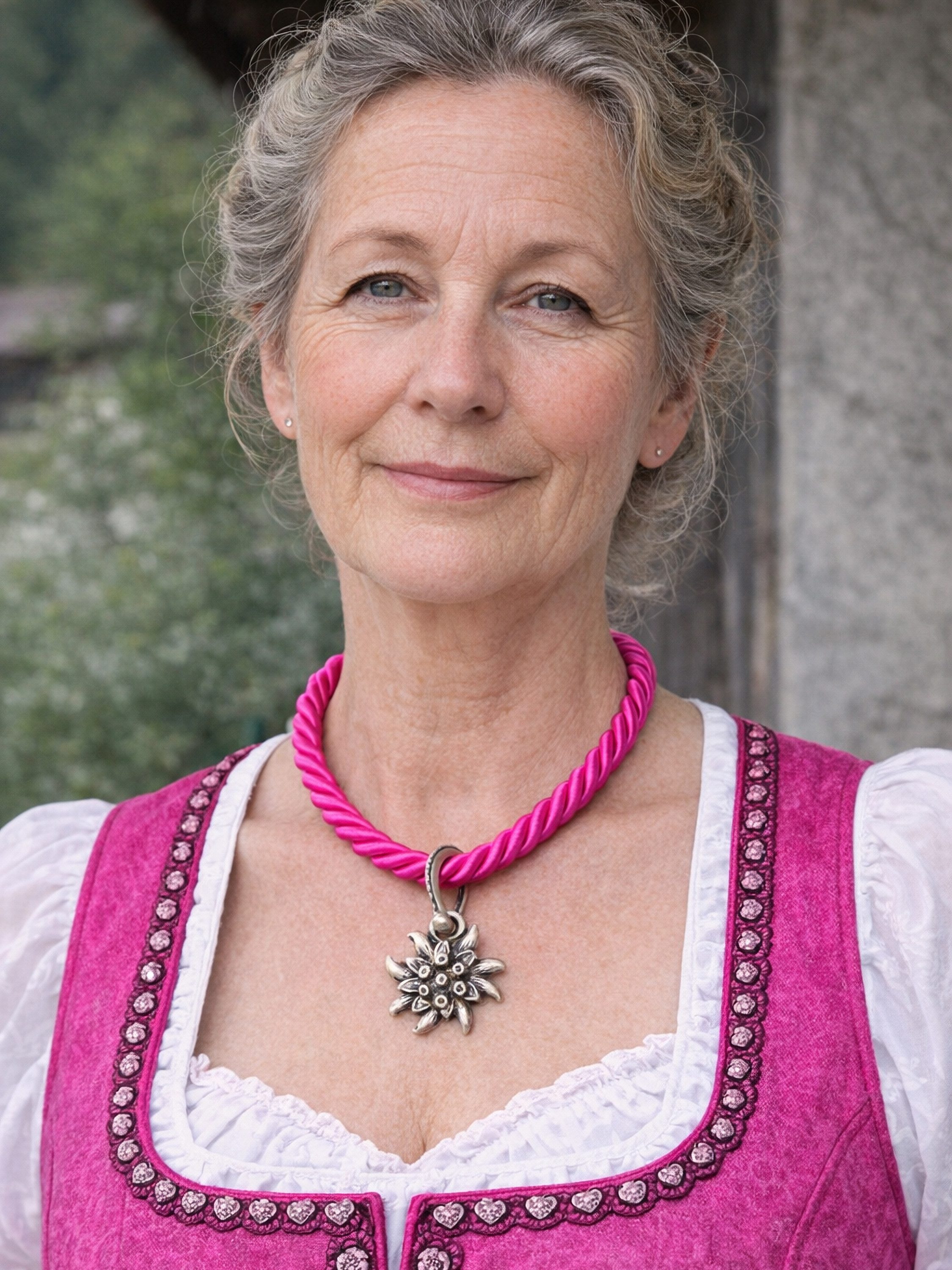 Allgäu Rebell Collier Marlene, mit Edelweißanhänger