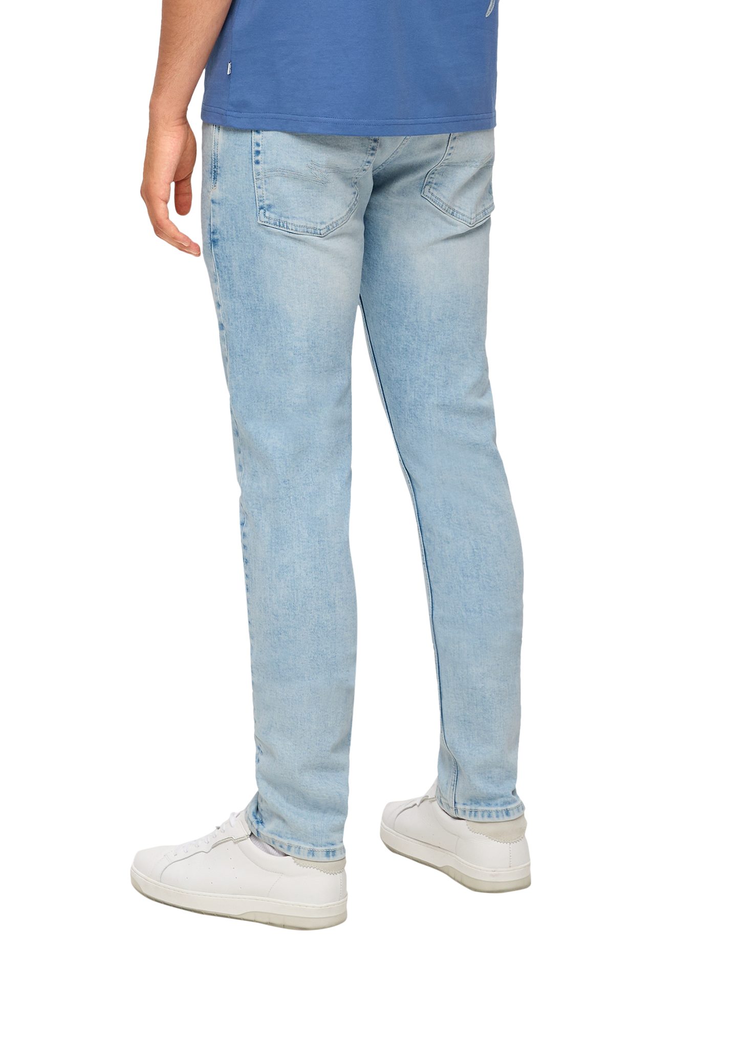 Jeans Rick Rise / Slim Slim QS / Fit Mid Stoffhose Label-Patch Leg /