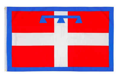 PHENO FLAGS Flagge Piemont Flagge 90 x 150 cm Fahne Italienische Piemontfahne (Hissflagge für Fahnenmast), Inkl. 2 Messing Ösen