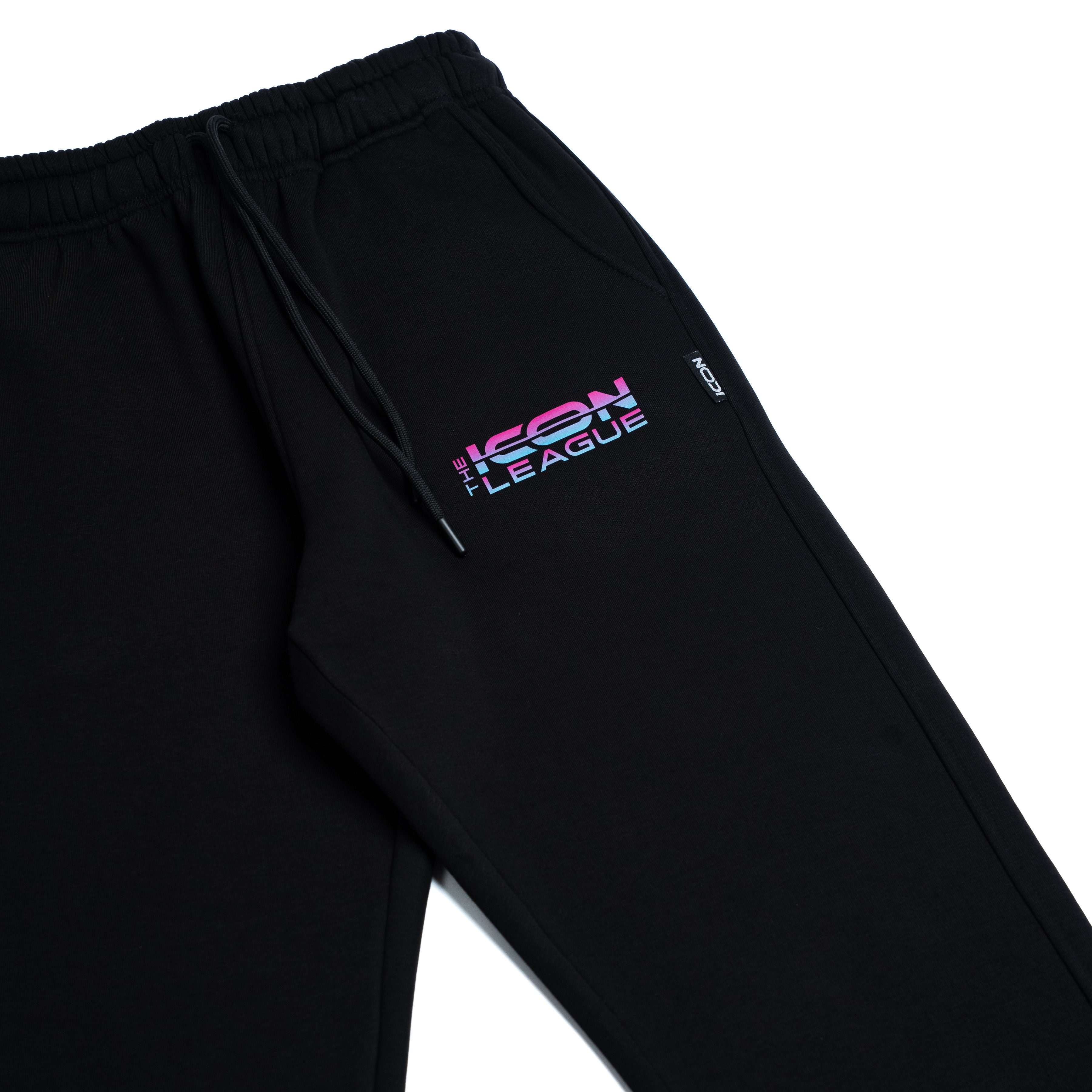 THE ICON LEAGUE Jogginghose Trainingshose für Herren Damen und Jugendliche (1er Set, 1x Hose) Elastischer Bund mit Kordelzug und gerippten Beinabschlüssen