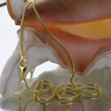 HOPLO Schlangenkette Goldkette Schlangenkette Länge 42cm - Breite 1,4mm - 333-8 Karat Gold, Made in Germany